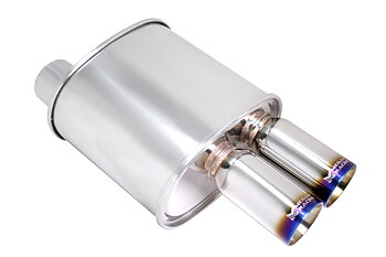 F-RT 3 INCH DUAL BURNT TIPS UNIVERSAL MUFFLER 3 INCH [MR]