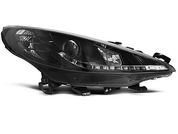 HEADLIGHTS PEUGEOT 207 05.06-06.09 DAYLIGHT BLACK