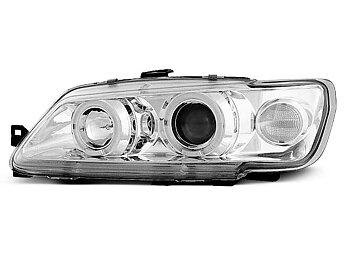HEADLIGHTS PEUGEOT 306 02.93-04.97 ANGEL EYES CHROME