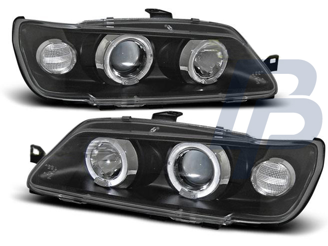 HEADLIGHTS PEUGEOT 306 02.93-04.97 ANGEL EYES BLACK - 2