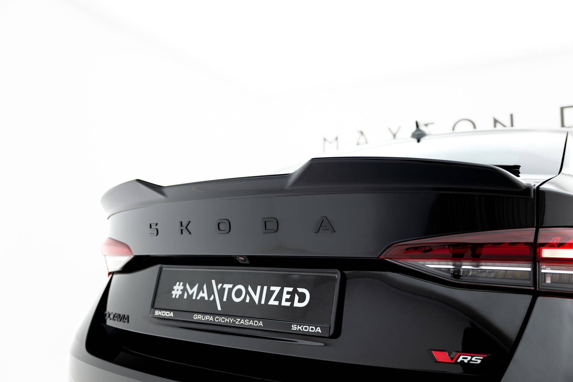 SPOILER CAP 3D SUITABLE FOR SKODA OCTAVIA RS / SPORTLINE / STANDARD LIFTBACK MK4 / MK4 FACELIFT – MAXTON DESIGN - 4