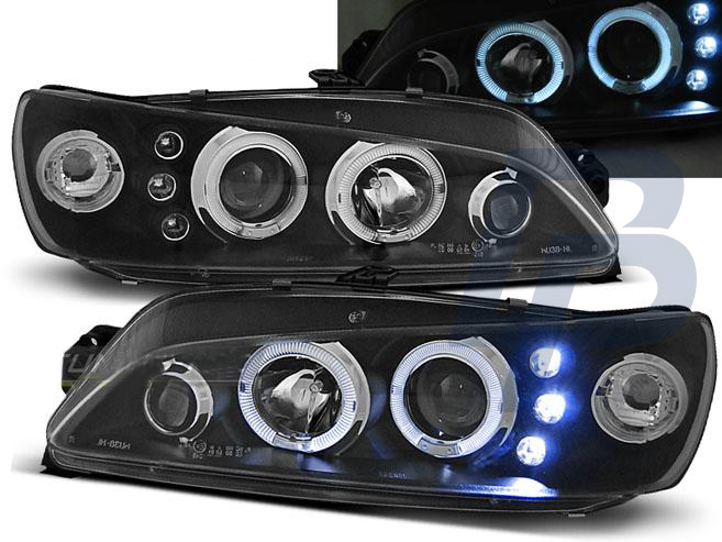 HEADLIGHTS PEUGEOT 306 05.97-03.01 ANGEL EYES BLACK - 2
