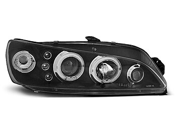 HEADLIGHTS PEUGEOT 306 05.97-03.01 ANGEL EYES BLACK