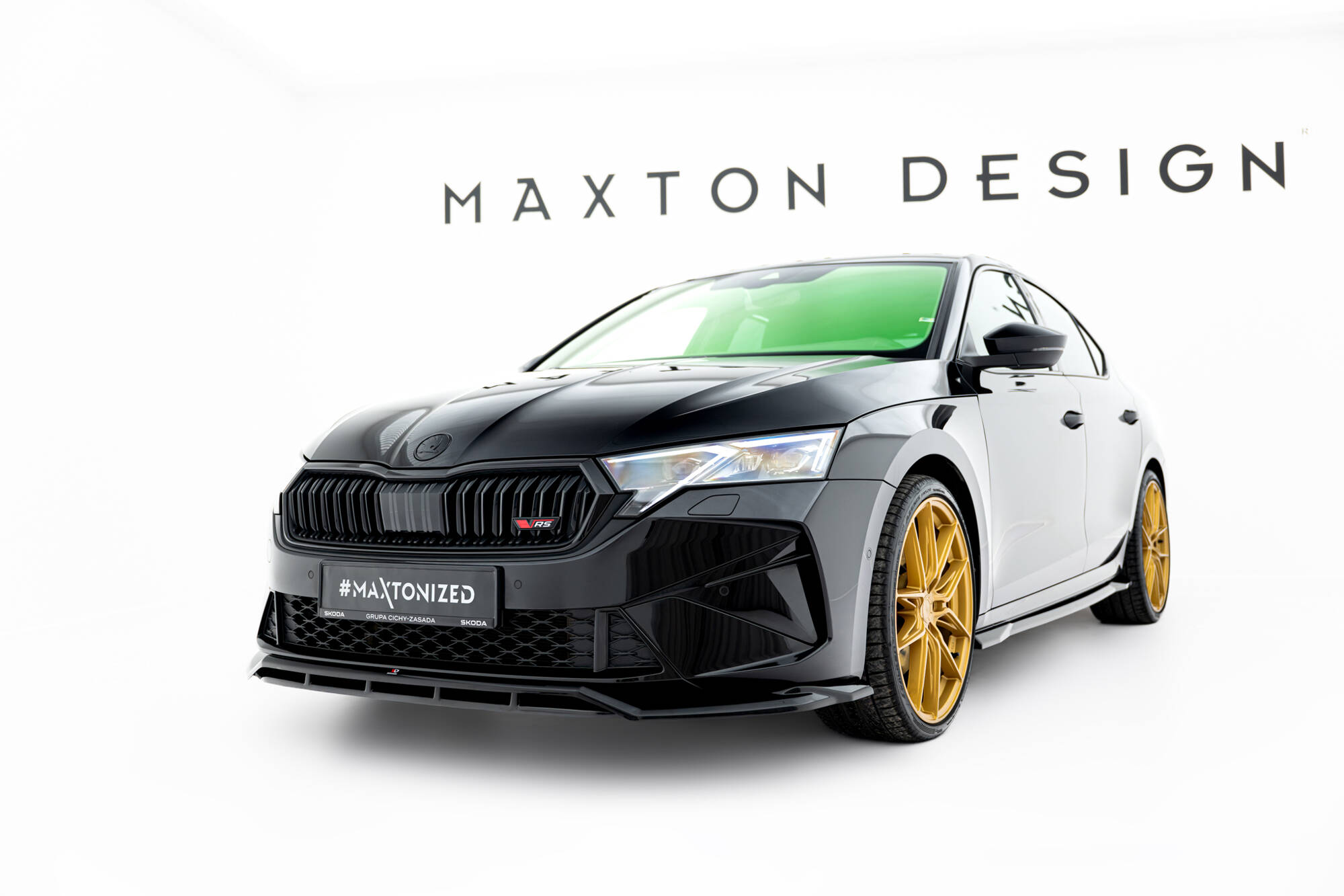 FRONT SPLITTER V.1 SUITABLE FOR SKODA OCTAVIA RS LIFTBACK / COMBI MK4 FACELIFT – MAXTON DESIGN - 3