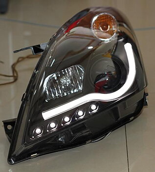SUZUKI SWIFT MK7 10+ PROJECTOR DRL LOOK HEADLIGHT SET BLACK