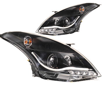 SUZUKI SWIFT MK7 10+ PROJECTOR DRL LOOK HEADLIGHT SET BLACK