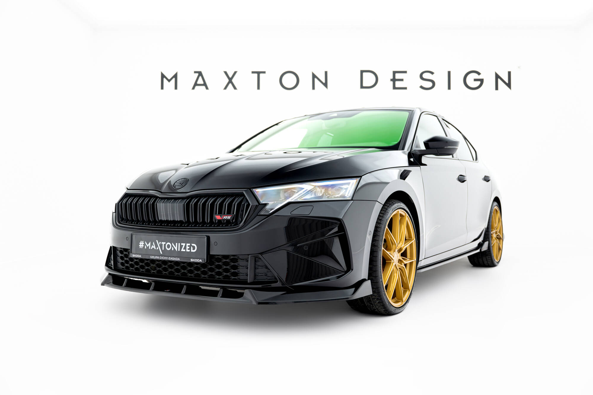 FRONT SPLITTER V.2 SUITABLE FOR SKODA OCTAVIA RS LIFTBACK / COMBI MK4 FACELIFT – MAXTON DESIGN - 4