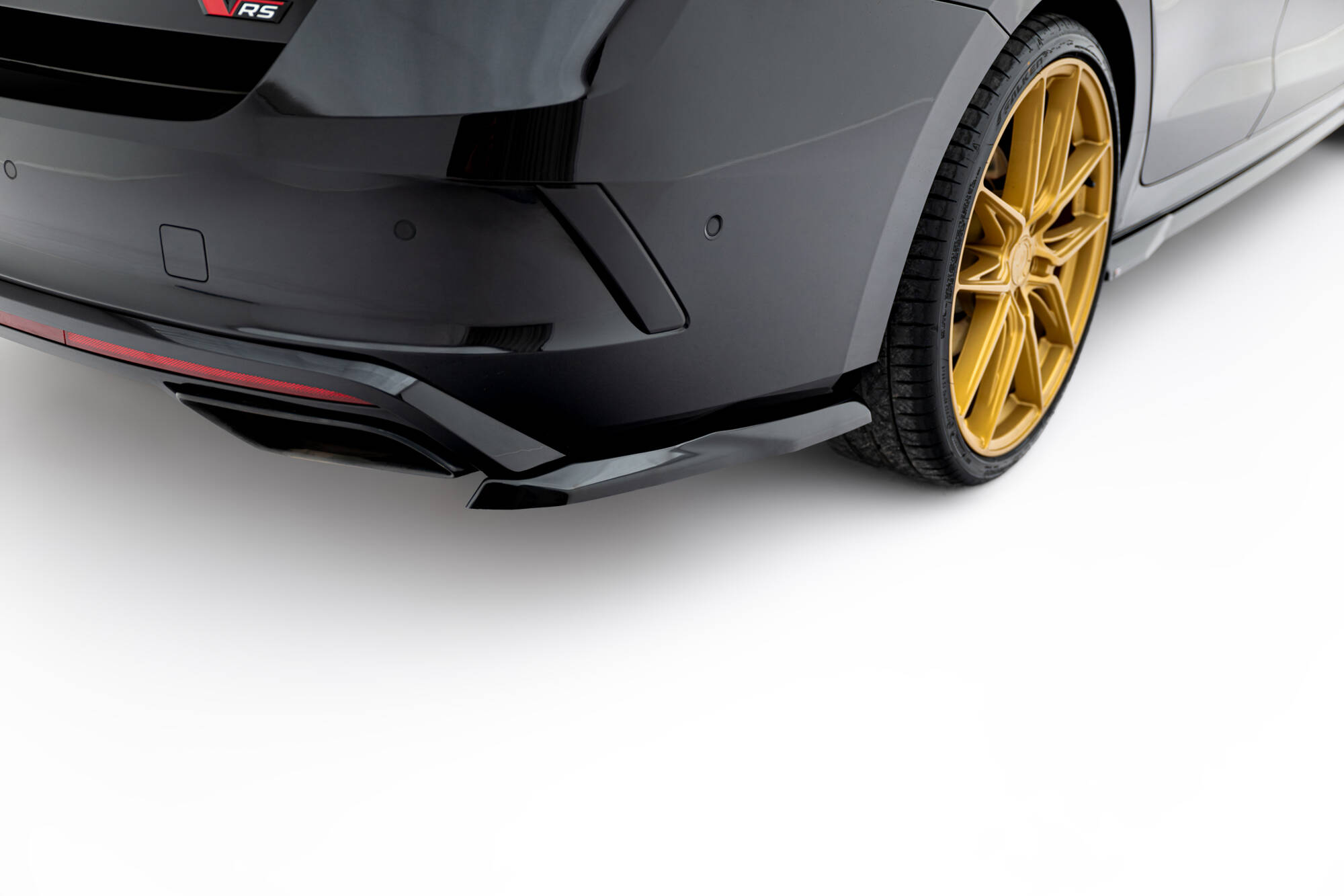 REAR SIDE SPLITTERS V.5 SUITABLE FOR SKODA OCTAVIA RS LIFTBACK / COMBI MK4 / MK4 FACELIFT – MAXTON DESIGN - 2