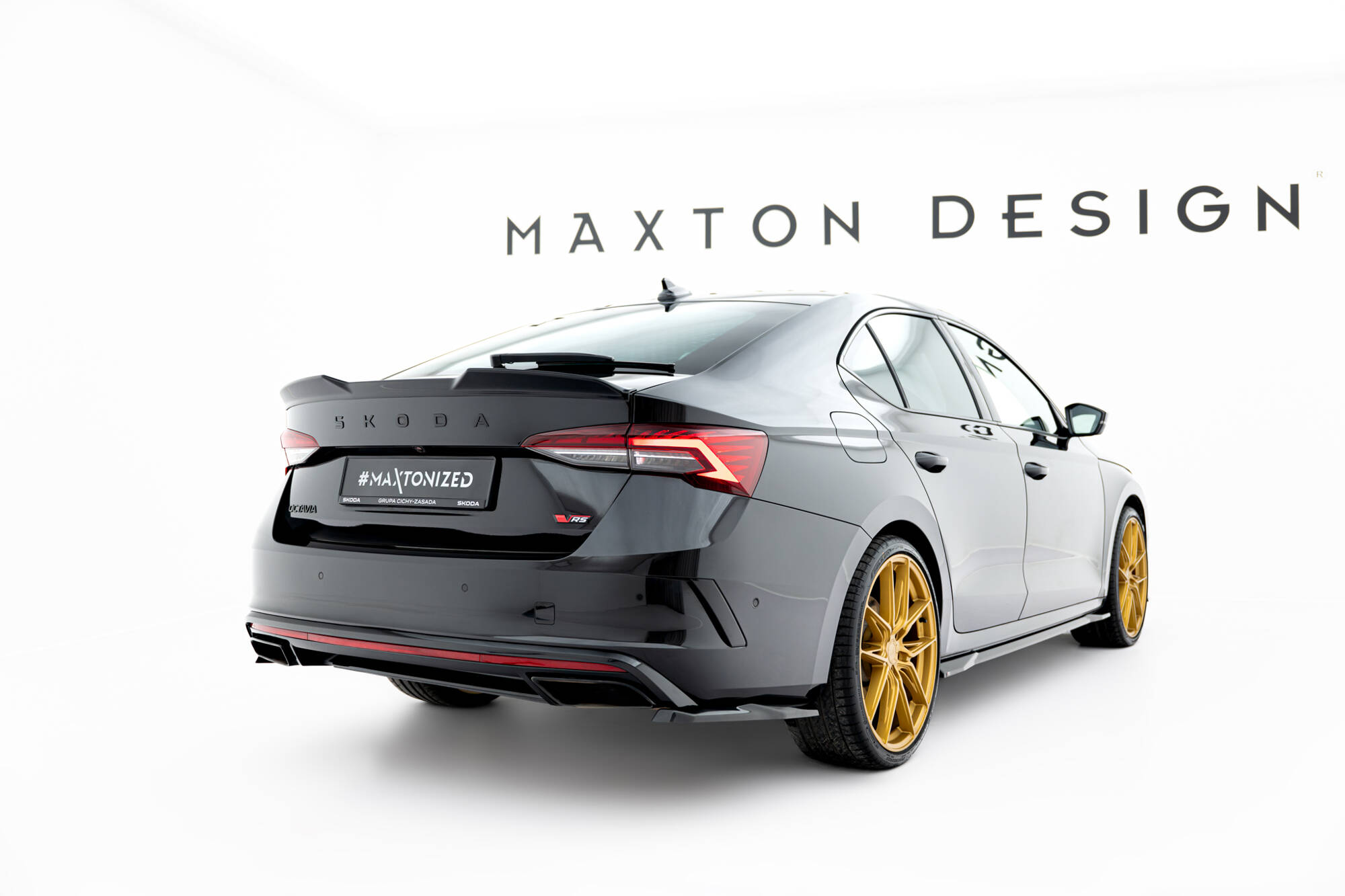 REAR SIDE SPLITTERS V.5 SUITABLE FOR SKODA OCTAVIA RS LIFTBACK / COMBI MK4 / MK4 FACELIFT – MAXTON DESIGN