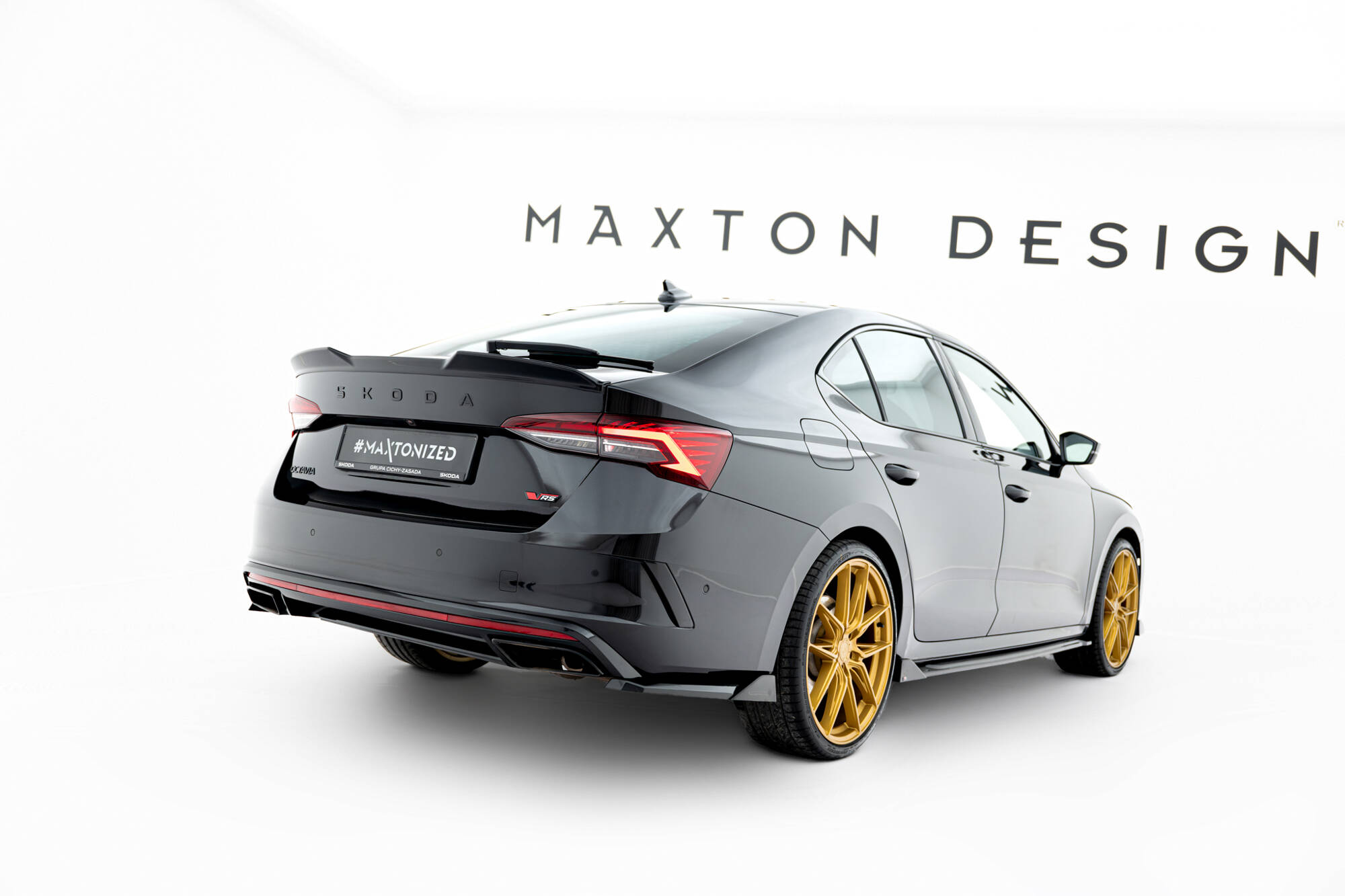 REAR SIDE SPLITTERS V.6 SUITABLE FOR SKODA OCTAVIA RS LIFTBACK / COMBI MK4 / MK4 FACELIFT – MAXTON DESIGN - 5