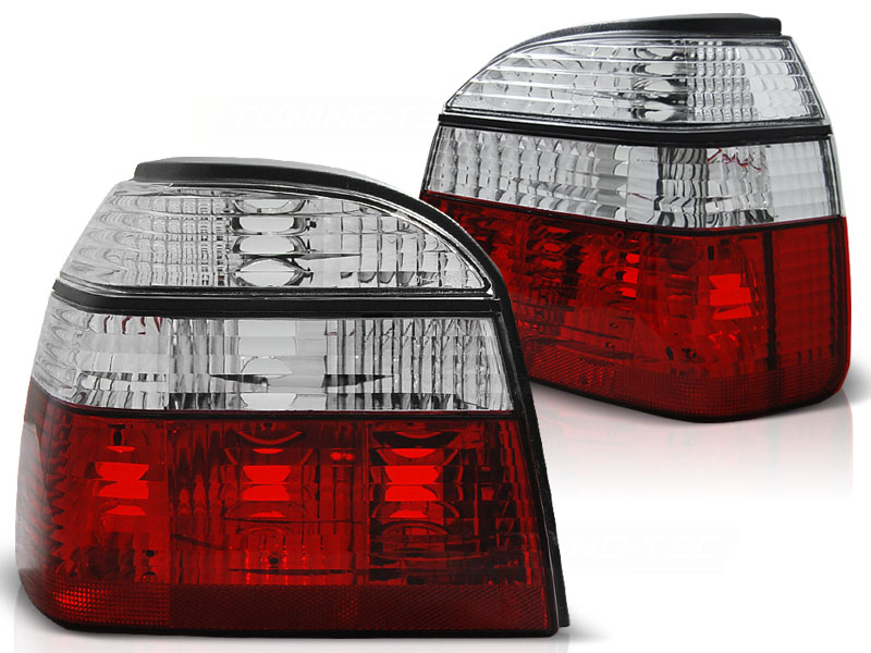 BAKLYKTOR RÖD/VIT TILL VW GOLF 3 1991-1997 RÖD/VIT