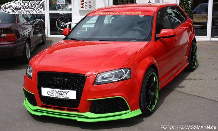 FRONT SPOILER VARIO-X AUDI RS3 2011+ (3-DOORS + SPORTBACK) FRONT LIP SPLITTER - 4