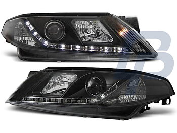 HEADLIGHTS RENAULT LAGUNA 2 01-03.05 DAYLIGHT BLACK