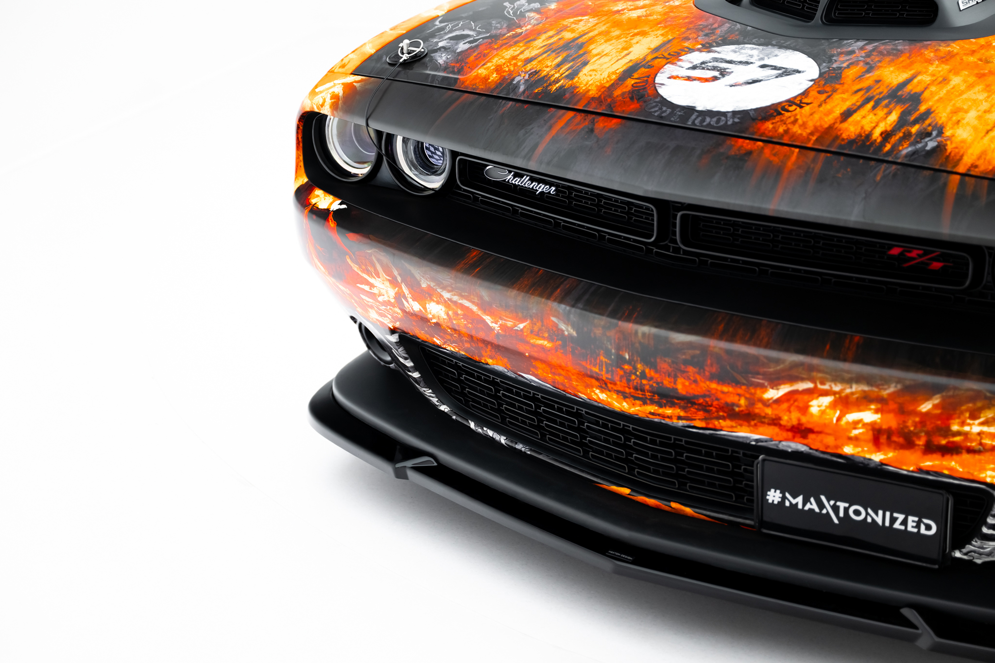 FRONT SPLITTER SUITABLE FOR DODGE CHALLENGER GT MK3 FACELIFT – MAXTON DESIGN - 2