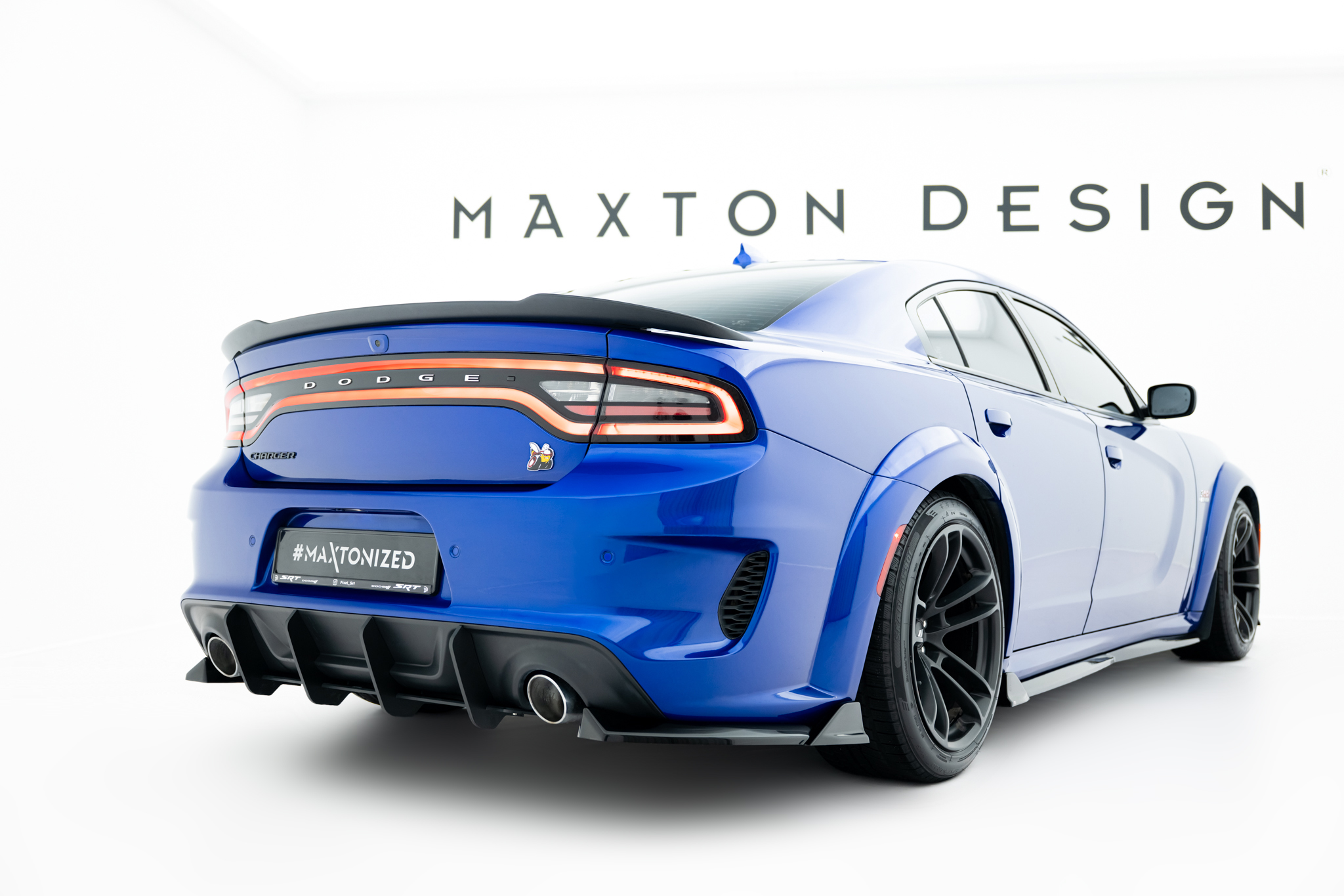 STREET PRO REAR DIFFUSER SUITABLE FOR DODGE CHARGER RT SCAT PACK WIDEBODY MK3 FACELIFT – MAXTON DESIGN - 3