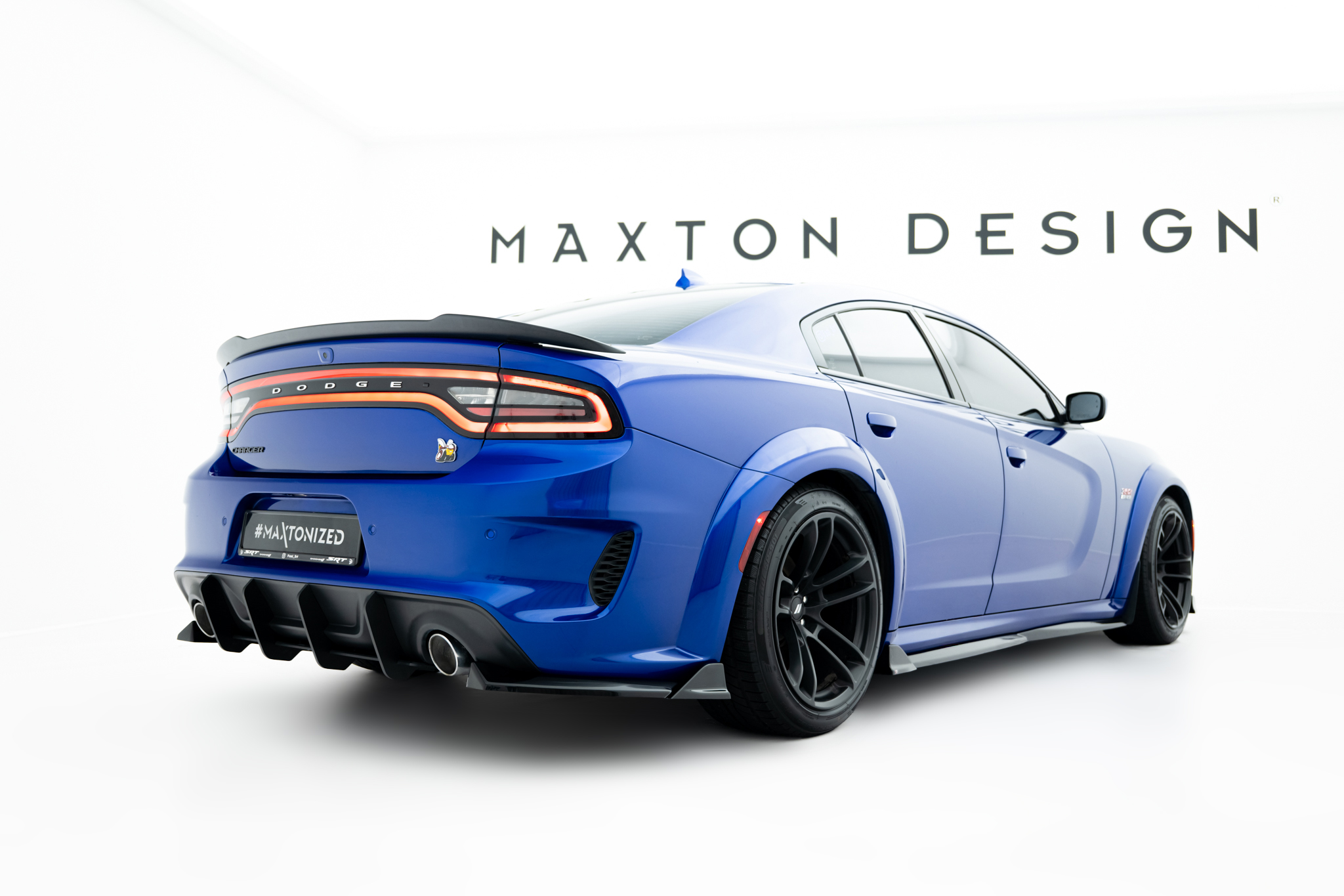 STREET PRO REAR DIFFUSER SUITABLE FOR DODGE CHARGER RT SCAT PACK WIDEBODY MK3 FACELIFT – MAXTON DESIGN - 2