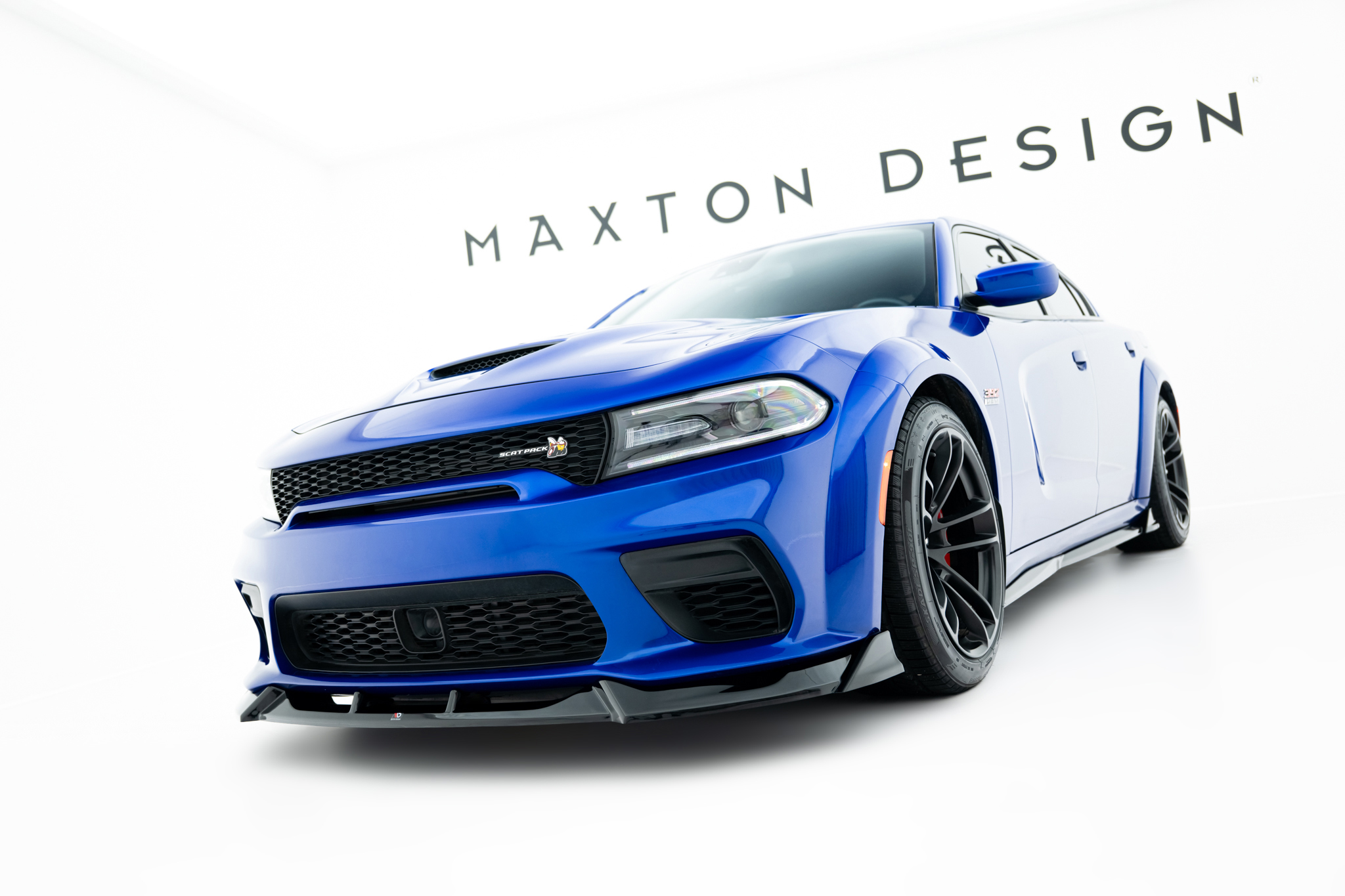 FRONT SPLITTER SUITABLE FOR DODGE CHARGER RT SCAT PACK WIDEBODY MK3 FACELIFT – MAXTON DESIGN - 6
