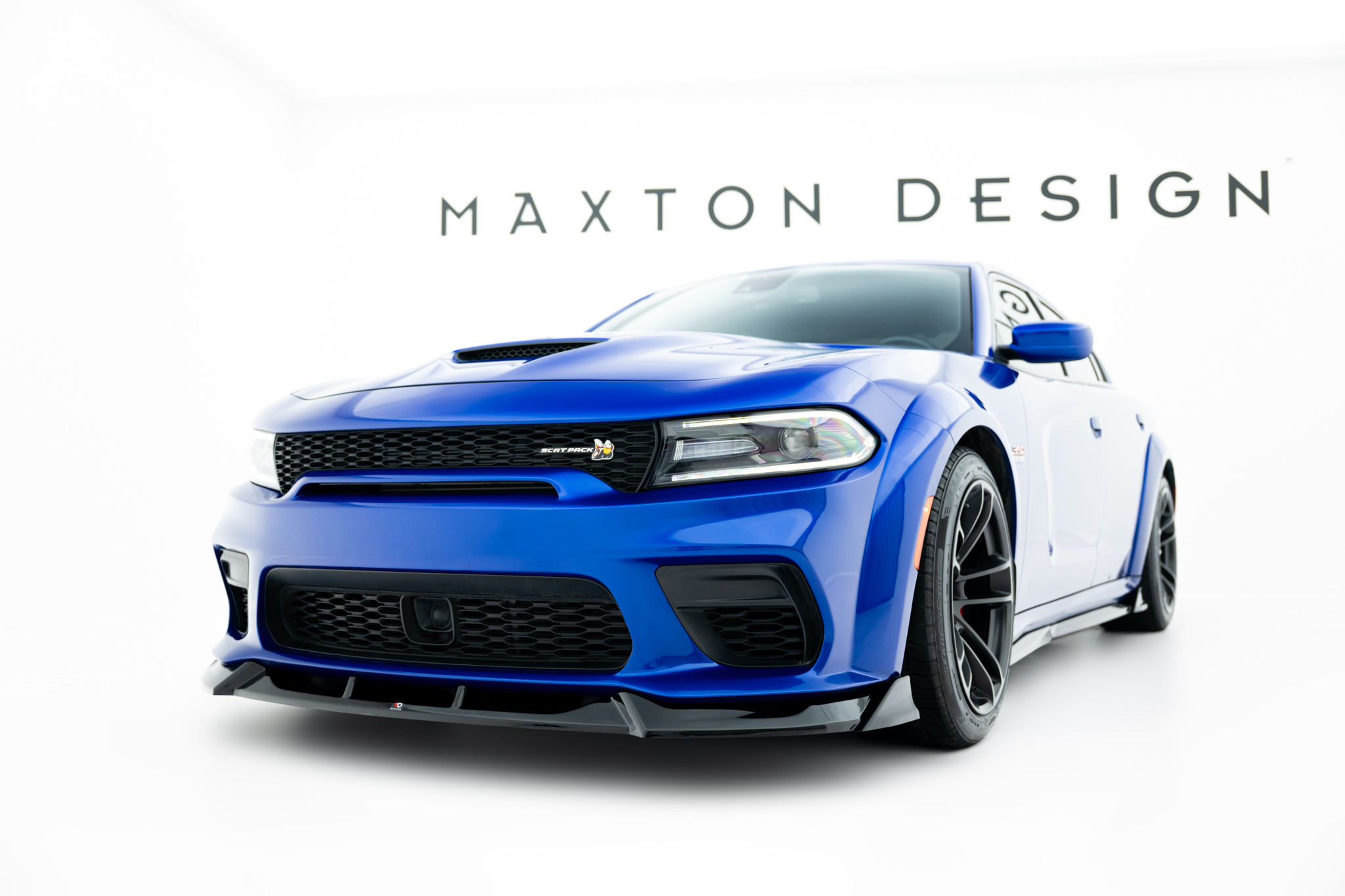 FRONT SPLITTER SUITABLE FOR DODGE CHARGER RT SCAT PACK WIDEBODY MK3 FACELIFT – MAXTON DESIGN - 3