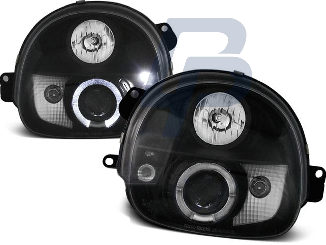 HEADLIGHTS RENAULT TWINGO 03.93-09.98 ANGEL EYES BLACK - 2
