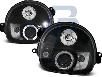 STRÅLKASTARE RENAULT TWINGO 03.93-09.98 ANGEL EYES SVARTA