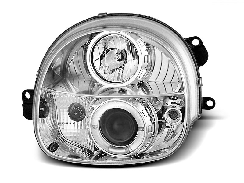 HEADLIGHTS RENAULT TWINGO 03.93-09.98 ANGEL EYES CHROME