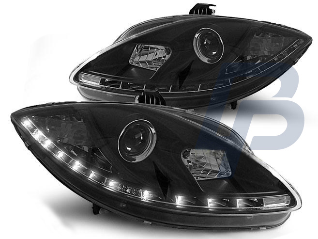 HEADLIGHTS SEAT  LEON ALTEA TOLEDO 06.05-09 DAYLIGHT BLACK - 2
