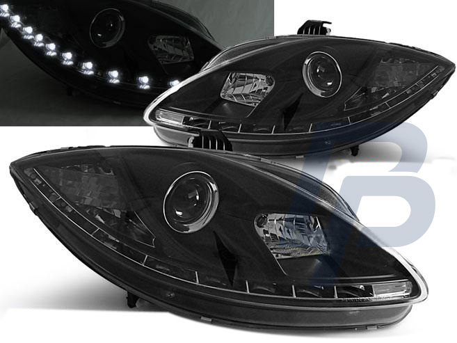 HEADLIGHTS SEAT LEON ALTEA 09-13 TRU DRL CHROME - 2