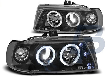 HEADLIGHTS SEAT IBIZA / CORDOBA/ POLO VARIANT, SEDAN 10.93-08.99 ANGEL EYES BLACK
