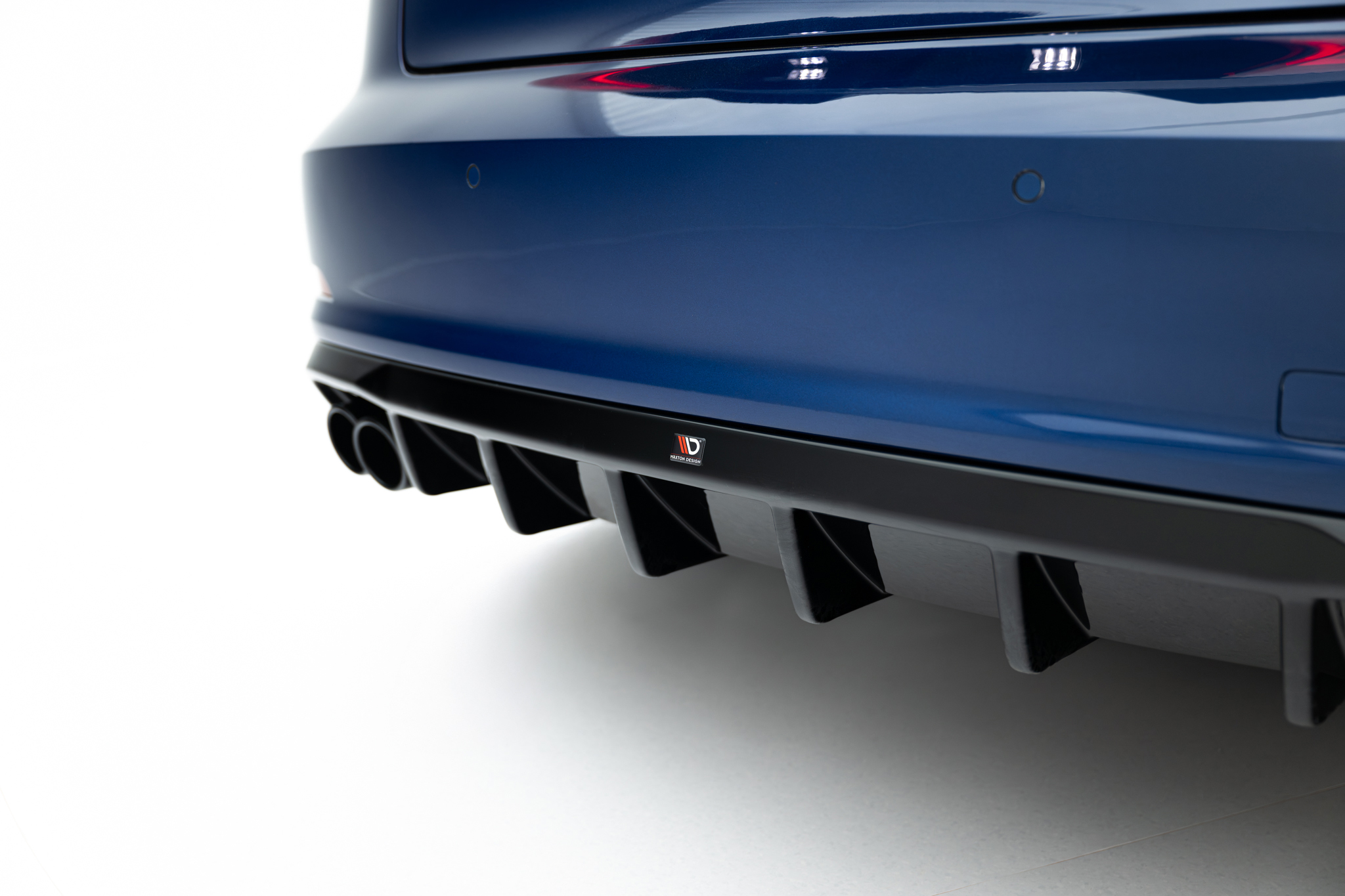 REAR VALANCE SUITABLE FOR AUDI A3 SEDAN 8V (VERSION WITH DUAL EXHAUST TIPS ON ONE SIDE) – MAXTON DESIGN - 5