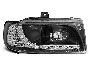 HEADLIGHTS SEAT IBIZA/CORDOBA/POLO VARIANT, SEDAN 10.93-08.99 DAYLIGHT BLACK