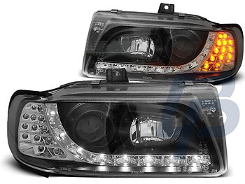 HEADLIGHTS SEAT IBIZA/CORDOBA/POLO VARIANT, SEDAN 10.93-08.99 DAYLIGHT BLACK