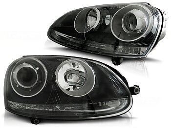 STRÅLKASTARE SPORT SVART TILL VW GOLF 5 2003-2009