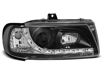 HEADLIGHTS SEAT IBIZA/CORDOBA/POLO VARIANT, SEDAN 10.93-08.99 DAYLIGHT BLACK