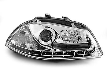 HEADLIGHTS SEAT IBIZA 6L 04.02-08 DAYLIGHT CHROME