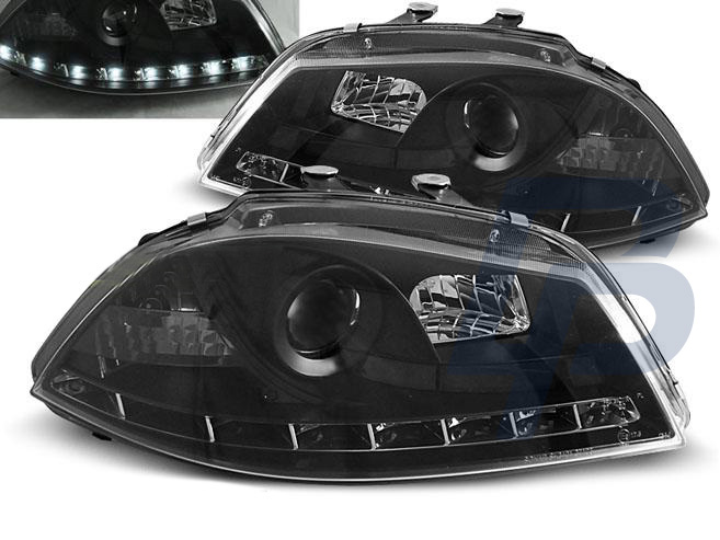 HEADLIGHTS SEAT IBIZA 6L 04.02-08 DAYLIGHT BLACK - 2