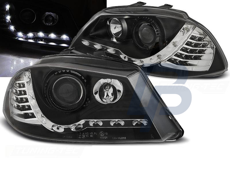 HEADLIGHTS SEAT IBIZA 6L 04.02-08 DAYLIGHT BLACK - 4