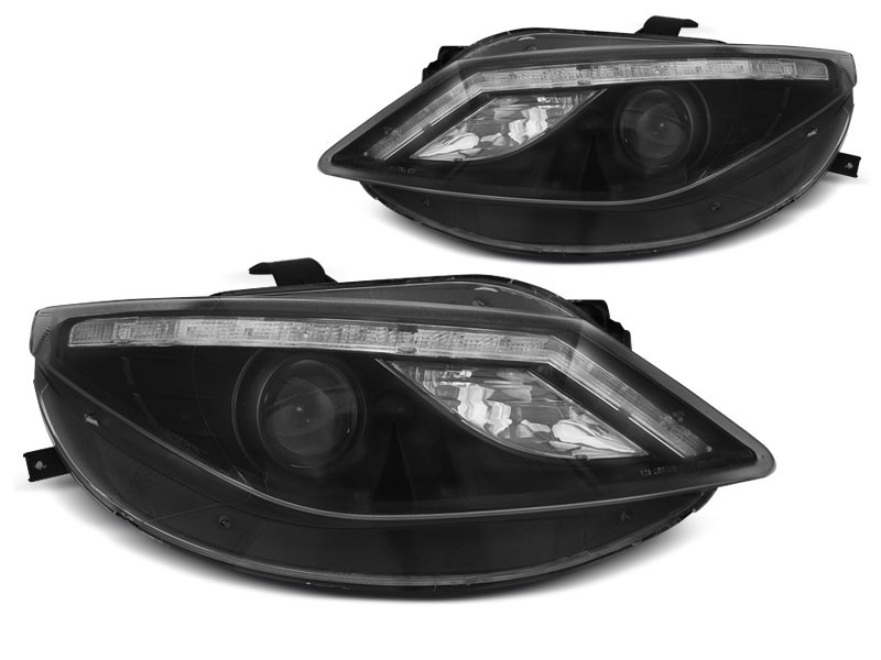 HEADLIGHTS SEAT IBIZA 6J 06.08-12 DAYLIGHT BLACK