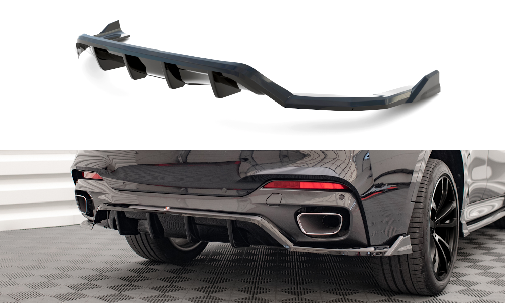 Central Rear Splitter (Vertical Bars) BMW X6 M Sport F16