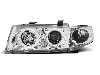 HEADLIGHTS SEAT LEON / TOLEDO 04.99-08.04 ANGEL EYES CHROME