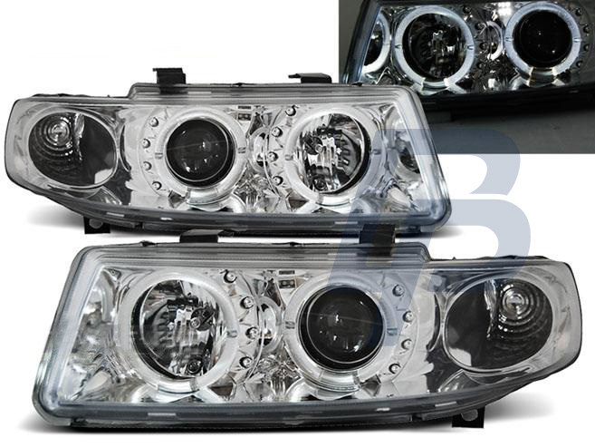 HEADLIGHTS SEAT LEON / TOLEDO 04.99-08.04 ANGEL EYES CHROME - 2