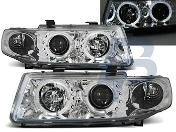 HEADLIGHTS SEAT LEON / TOLEDO 04.99-08.04 ANGEL EYES CHROME