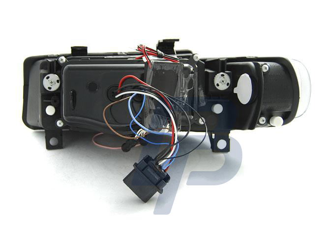 HEADLIGHTS SEAT LEON / TOLEDO 04.99-08.04 ANGEL EYESCCFL BLACK - 2