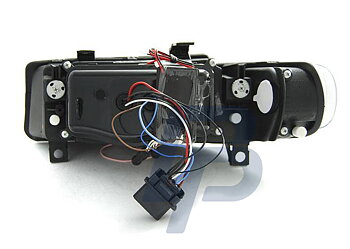 HEADLIGHTS SEAT LEON / TOLEDO 04.99-08.04 ANGEL EYESCCFL BLACK