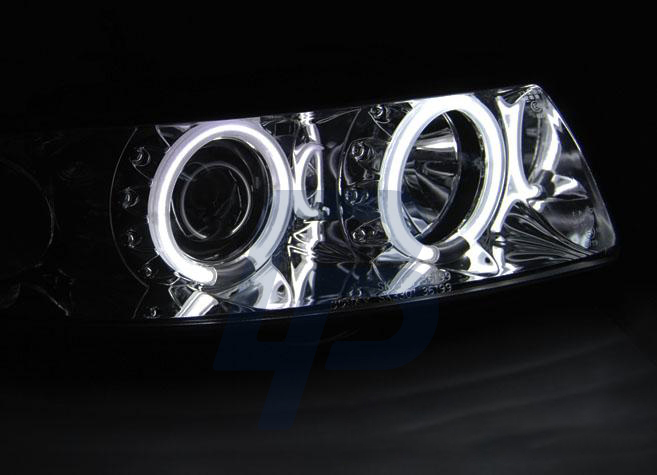 HEADLIGHTS SEAT LEON / TOLEDO 04.99-08.04 ANGEL EYES CCFL CHROME - 2