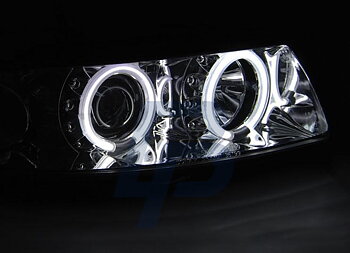 HEADLIGHTS SEAT LEON / TOLEDO 04.99-08.04 ANGEL EYES CCFL CHROME