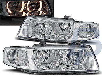 HEADLIGHTS SEAT LEON / TOLEDO 04.99-08.04 ANGEL EYES CHROME