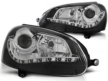 XENONSTRÅLKASTARE SVART TILL VW GOLF 5