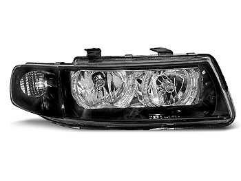 HEADLIGHTS SEAT LEON / TOLEDO 04.99-08.04 ANGEL EYES BLACK