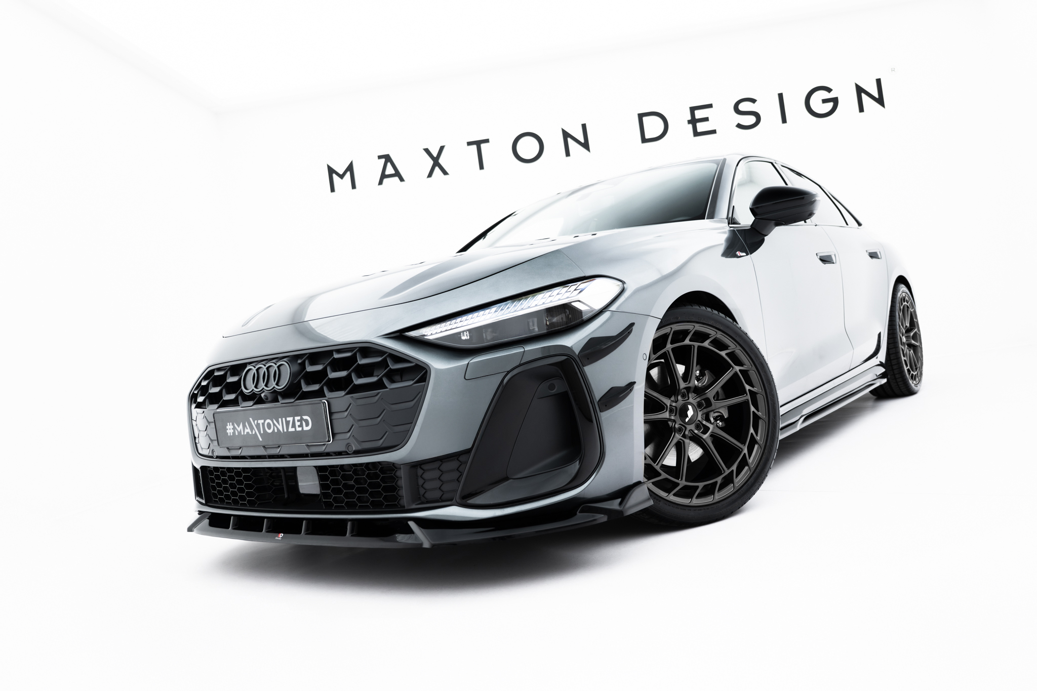 FRONT SPLITTER V.2 SUITABLE FOR AUDI A5 S-LINE / S5 SEDAN / AVANT B10 – MAXTON DESIGN - 2