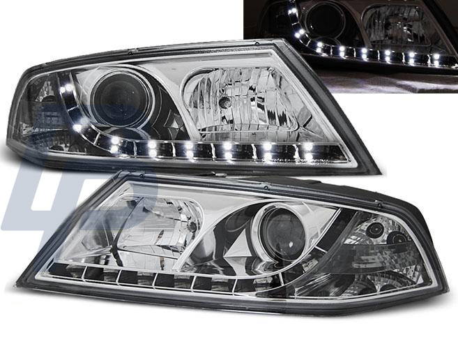HEADLIGHTS SKODA FABIA 12.99-08 DAYLIGHT BLACK - 2